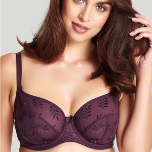 Panache Tango II Balconette Bra - Size 36F - Aubergine